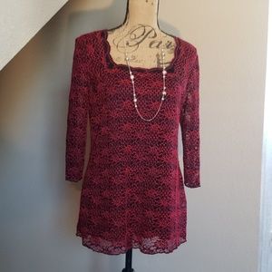 Christopher & Banks womens dress top. Large